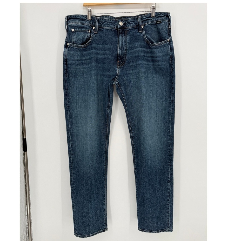 Mavi Jeans Mens 38x32 Marcus Slim Straight Leg Dark Indigo Stretch Denim EUC
